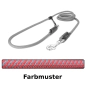 Preview: EASYLONG Hundeleine - L - 2m - grau und rot gestreift